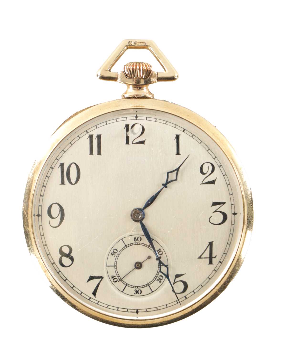 A 1920’S 9CT GOLD VERTEX WATCH CO. OPEN FACED POCKET WATCH