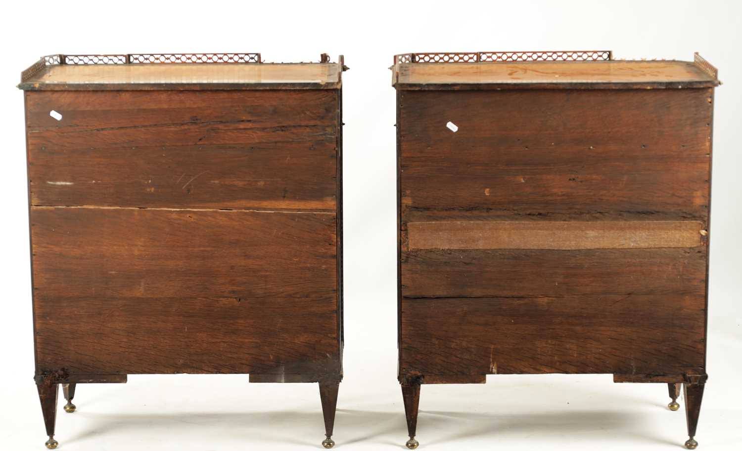 A FINE PAIR OF 18TH CENTURY CONTINENTAL SATINWOOD AND MAHOGANY LACQUERWORK AND INLAID SIDE CABINETS - Image 8 of 15