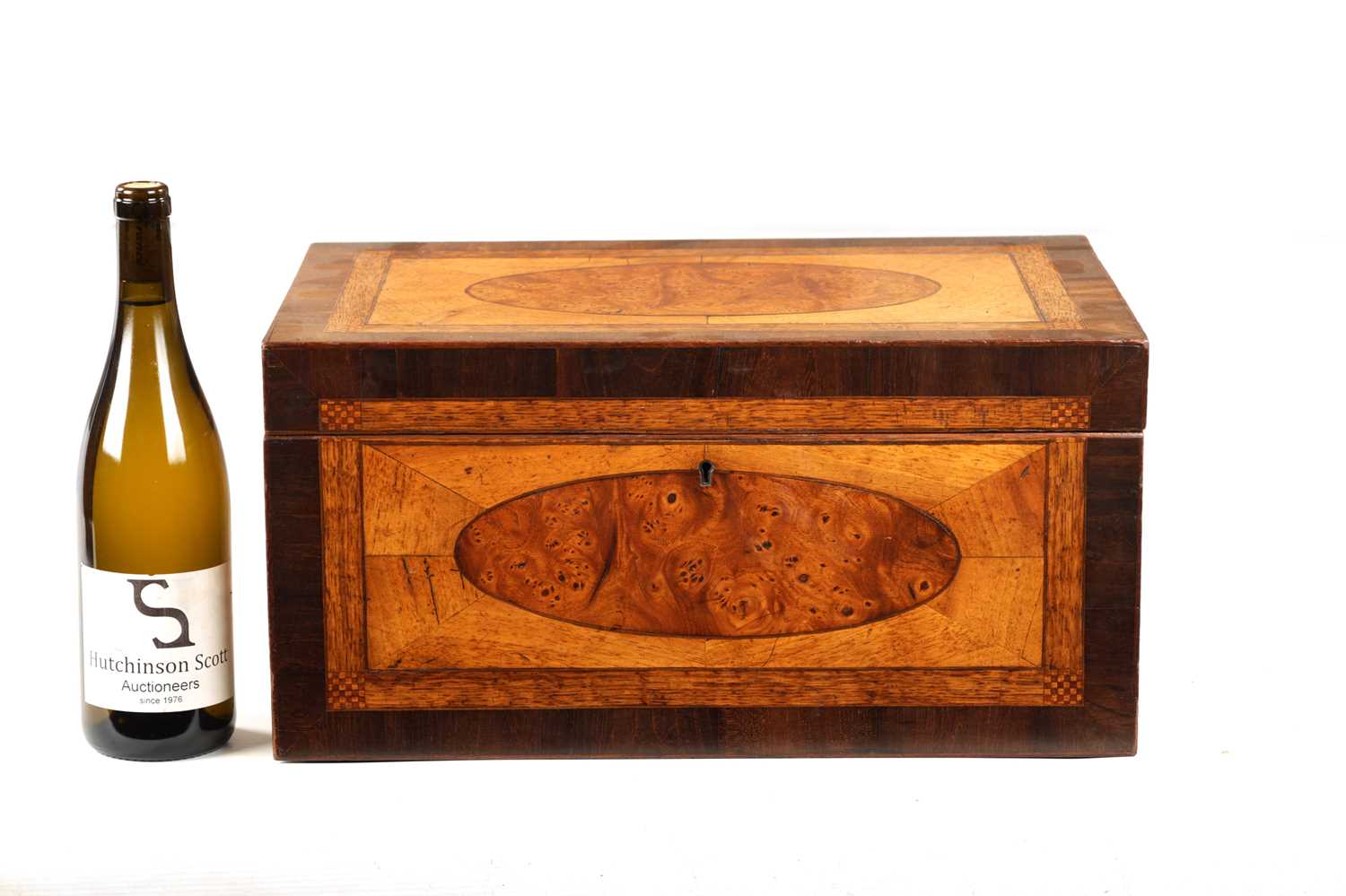 A FINE 19TH CENTURY SPECIMEN WOOD INLAID BOX - Image 2 of 6