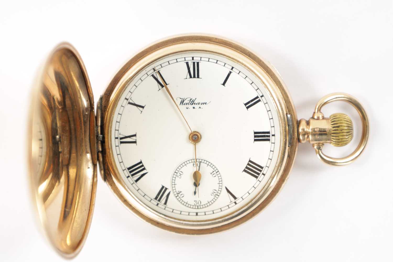 A 1920’S WALTHAM 9CT GOLD FULL HUNTER POCKET WATCH - Image 5 of 7