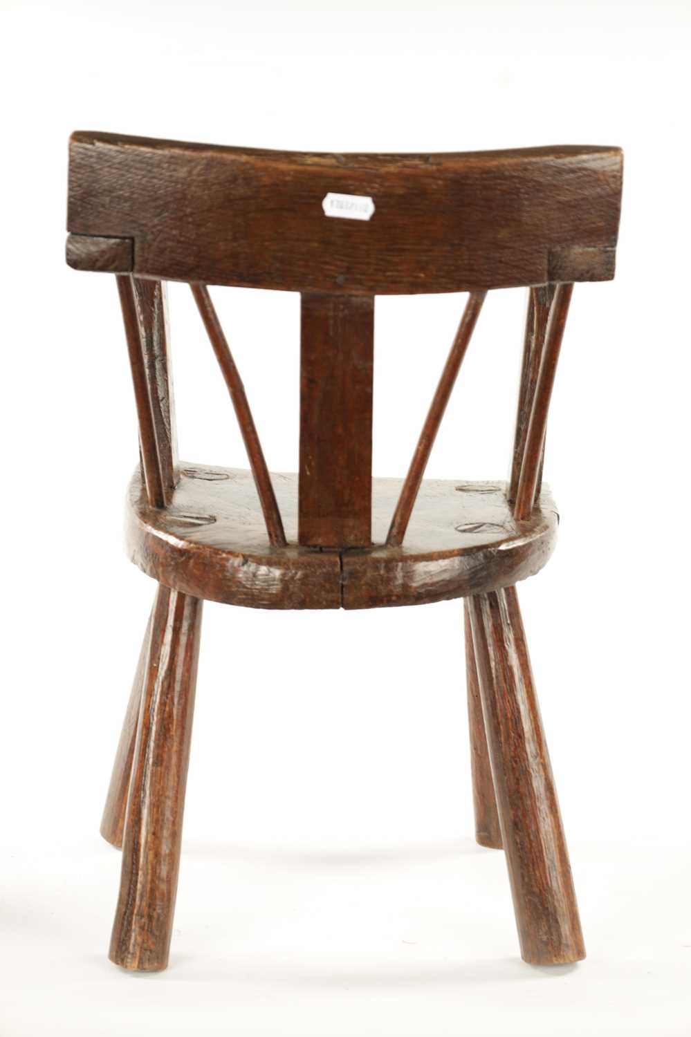 A RARE 18TH CENTURY PRIMITIVE ASH AND ELM CHILD’S CHAIR - Image 6 of 7