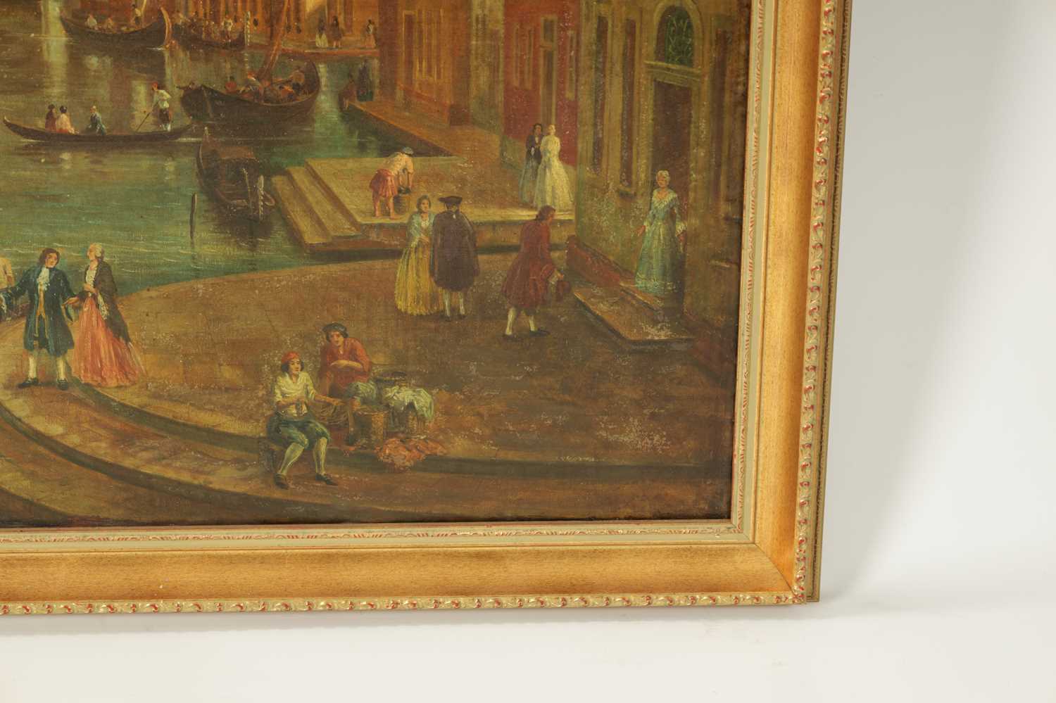 A LARGE 19TH CENTURY OIL ON CANVAS VIEW ON THE GRAND CANEL, VENICE - Image 3 of 8