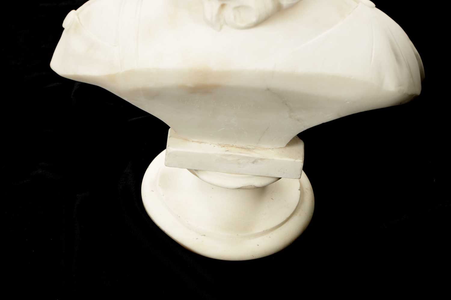 A LATE 19TH CENTURY ALABASTER BUST OF A YOUNG LADY SIGNED G. CAPELLI - Image 6 of 10