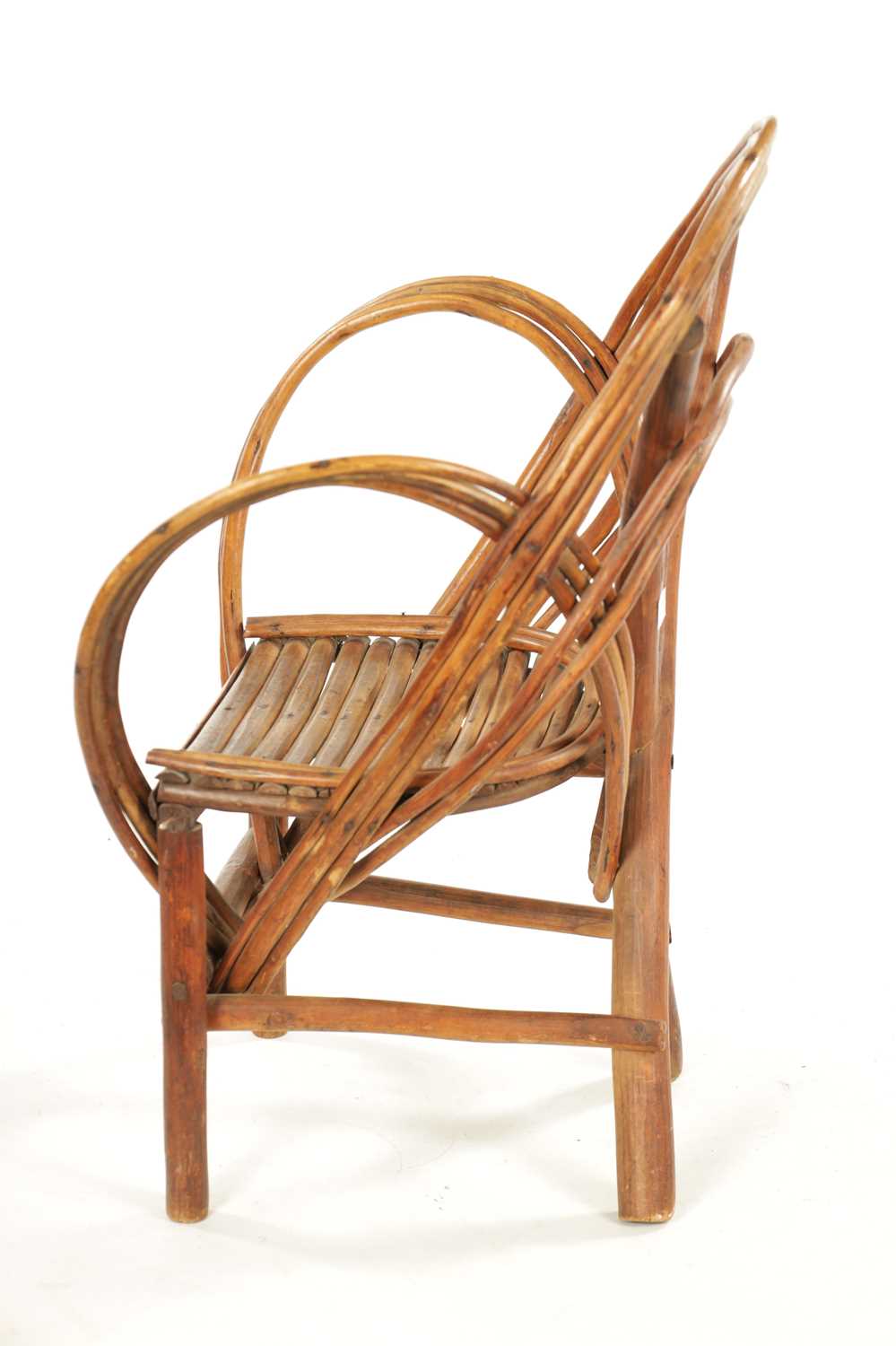 A 19TH CENTURY CANED BENT WOOD CHILD’S CHAIR - Image 3 of 5