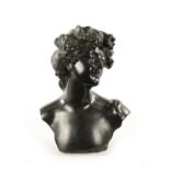 J. LAMBEAUX (1852 – 1908) AN EARLY 20TH CENTURY BRONZE BUST OF A YOUNG LADY
