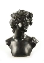 J. LAMBEAUX (1852 – 1908) AN EARLY 20TH CENTURY BRONZE BUST OF A YOUNG LADY