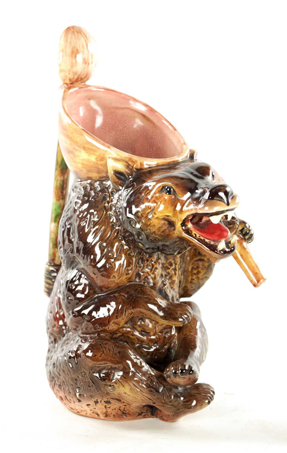 A 19TH CENTURY MAJOLICA HOLDCROFT HONEY BEAR JUG