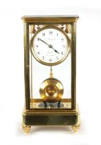L. LEROY & CO. PARIS A RARE AND GOOD QUALITY EARLY 20TH CENTURY ELECTRIC FOUR-GLASS MANTEL CLOCK