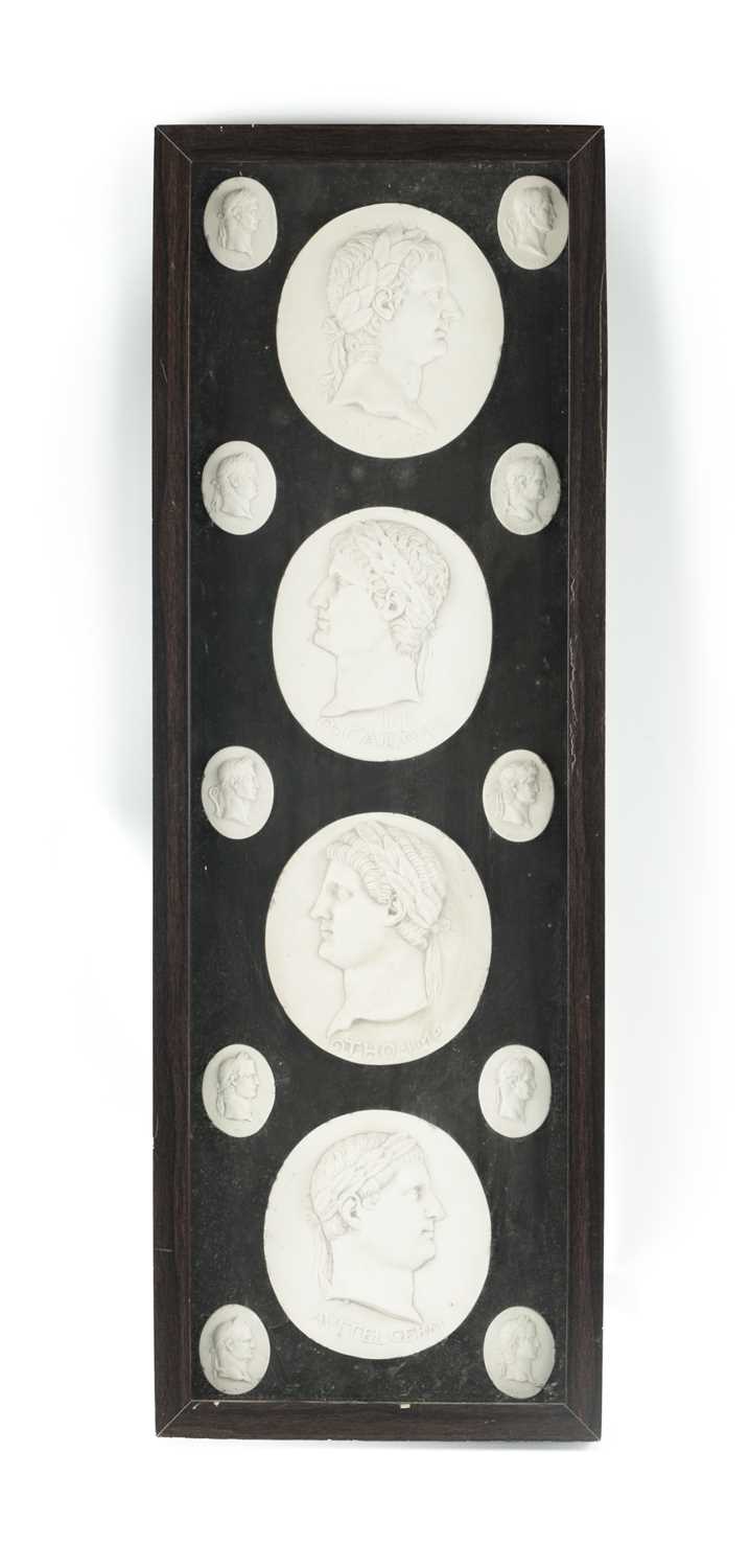 A COLLECTION OF 19TH CENTURY PLASTER BUST PLAQUES