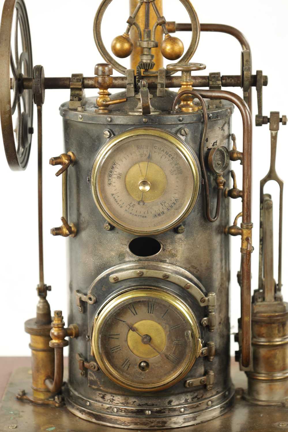 A RARE LATE 19TH CENTURY FRENCH INDUSTRIAL AUTOMATON MANTEL CLOCK - Image 3 of 8