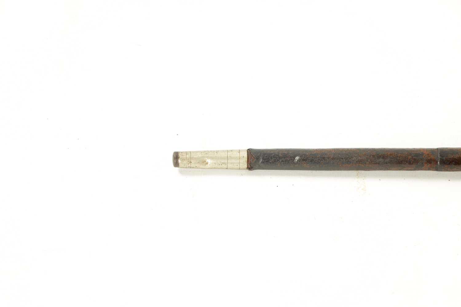 A 19TH CENTURY LEATHER COVERED SWORD STICK - Image 3 of 5