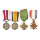 A GROUP OF FOUR WW1 MEDALS