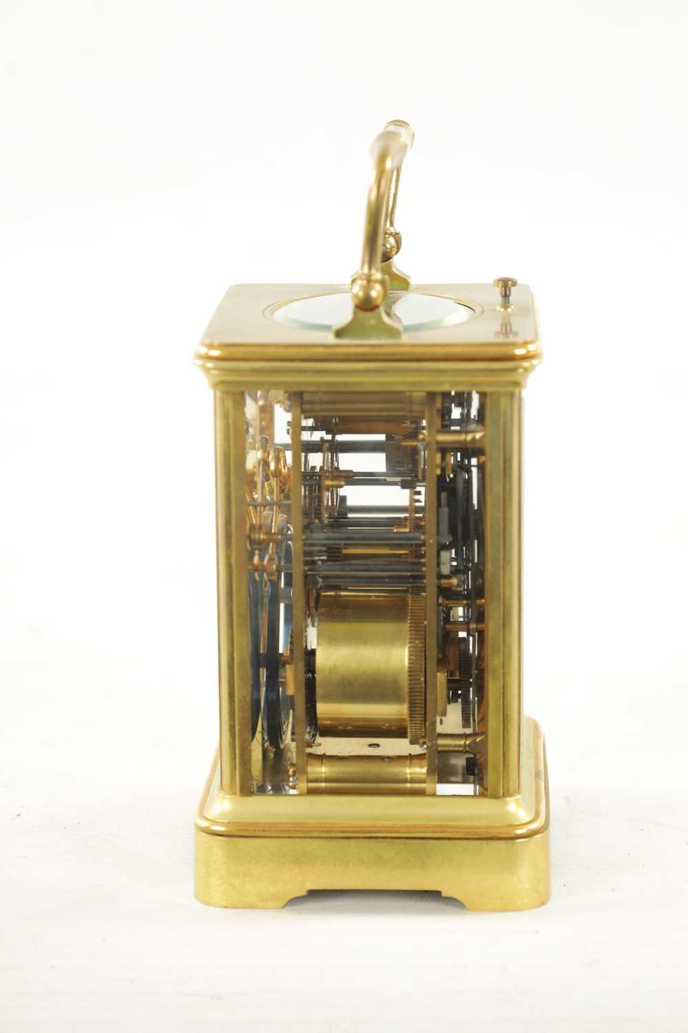 A LATE 19TH CENTURY FRENCH BRASS CASED GRAND SONNERIE CARRIAGE CLOCK - Image 15 of 15