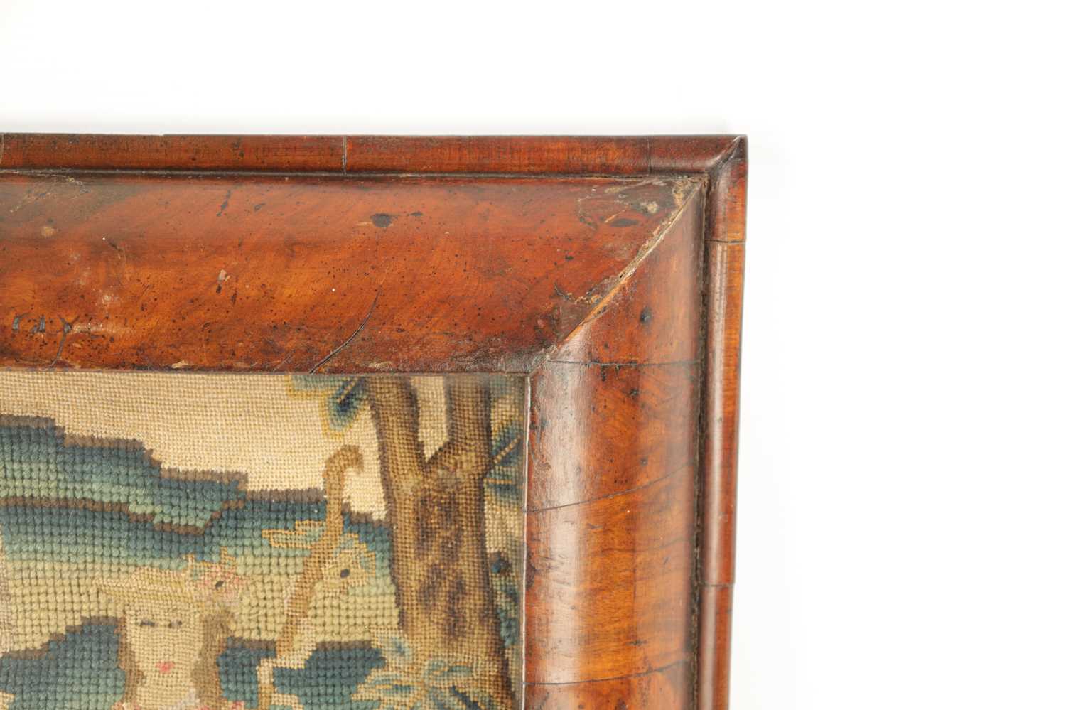 AN 18TH CENTURY WALNUT CUSHION FRAMED NEEDLEWORK PICTURE - Image 3 of 12