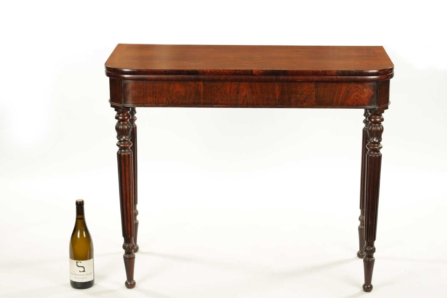 A REGENCY ROSEWOOD TEA TABLE IN THE MANNER OF GILLOWS - Image 2 of 8