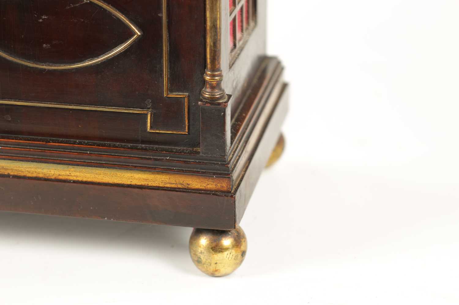 ELLICOTT & TAYLOR, ROYAL EXCHANGE. A REGENCY MAHOGANY AND BRASS INLAID FUSEE BRACKET CLOCK - Image 3 of 8