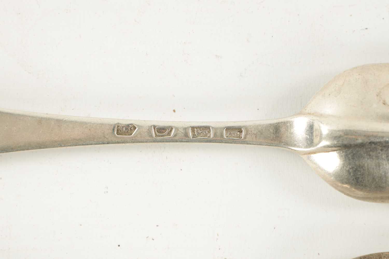 THREE QUEEN ANNE SILVER RATTAIL TABLESPOONS - Image 6 of 9