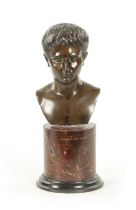 A 19TH CENTURY GRAND TOUR BRONZE BUST