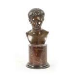 A 19TH CENTURY GRAND TOUR BRONZE BUST