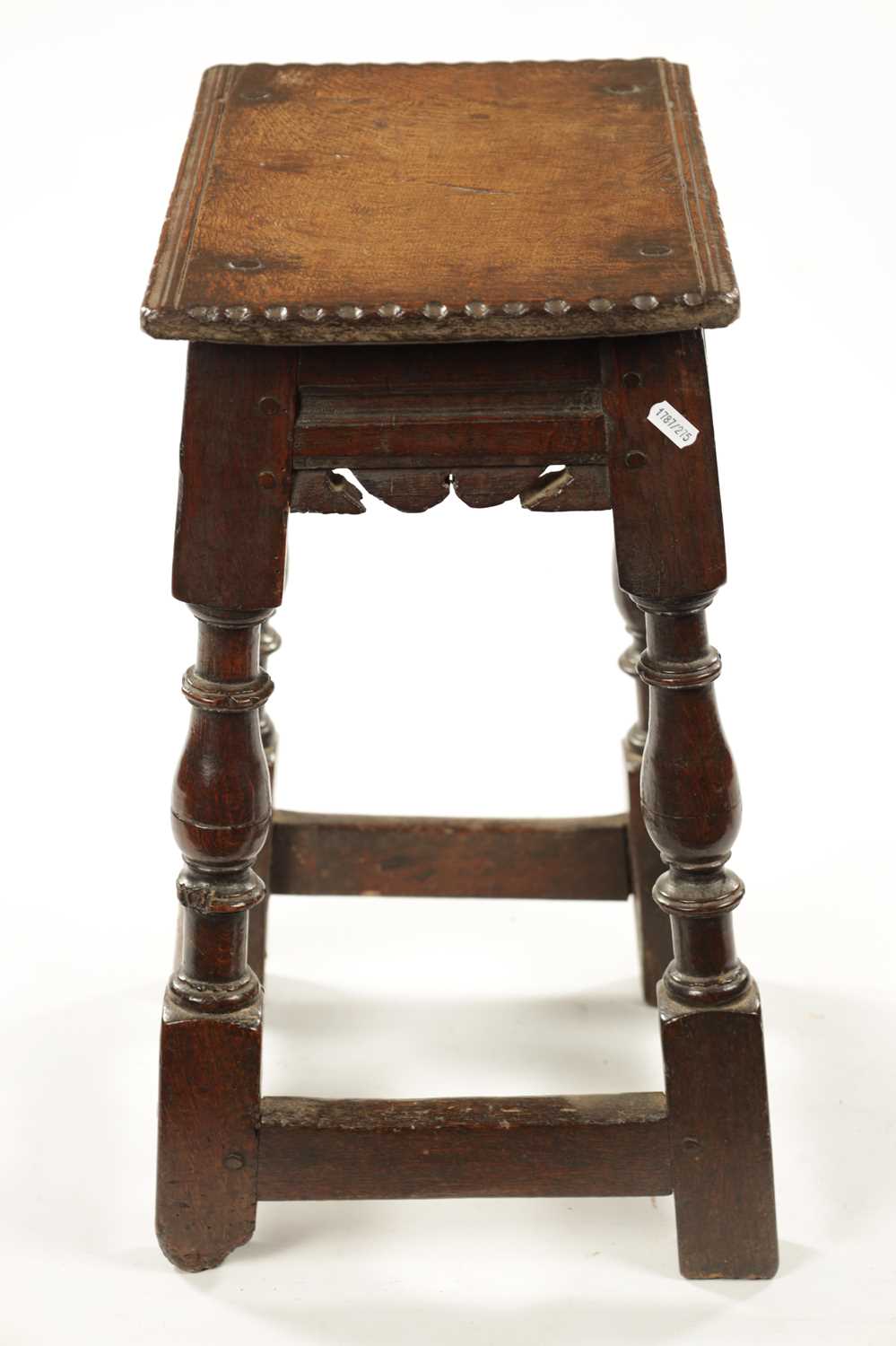 A 17TH CENTURY OAK JOINT STOOL - Image 6 of 7