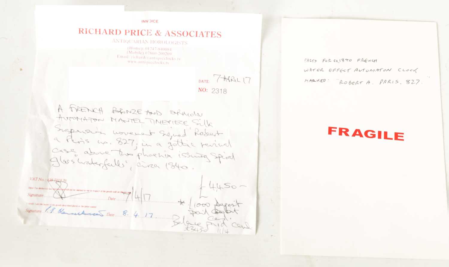 A GOOD LATE REGENCY FRENCH BRONZE AND ORMOLU AUTOMATION MANTEL CLOCK BY ROBERT PARIS NO.827 - Bild 10 aus 10
