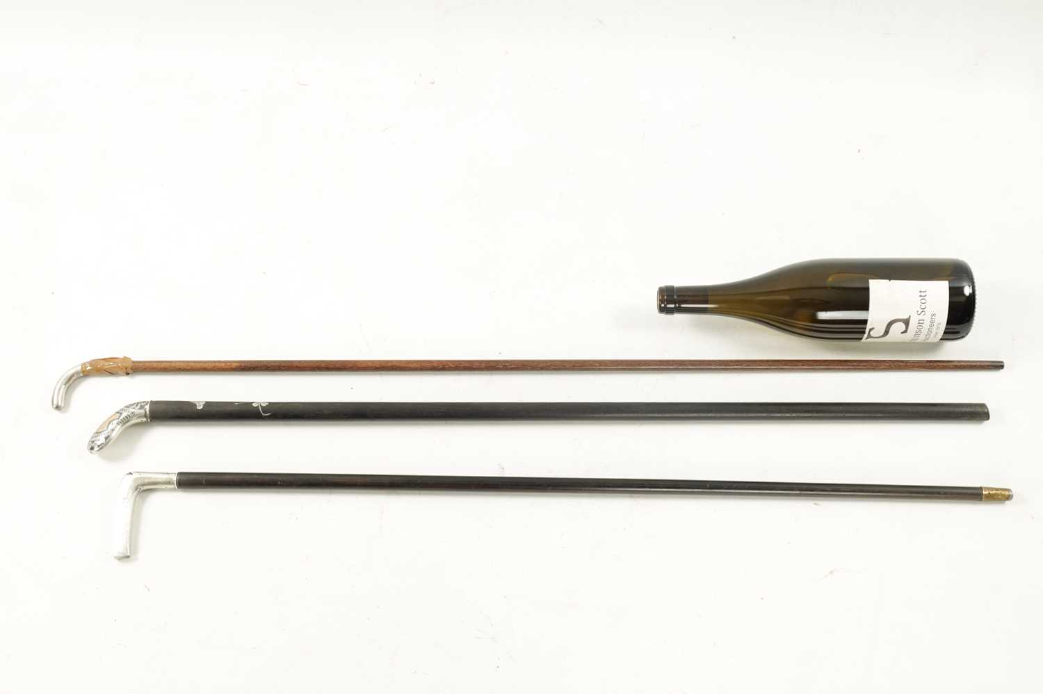 OF GOLFING INTEREST, A COLLECTION OF THREE 19TH CENTURY SILVER TOPPED WALKING STICKS - Image 2 of 9