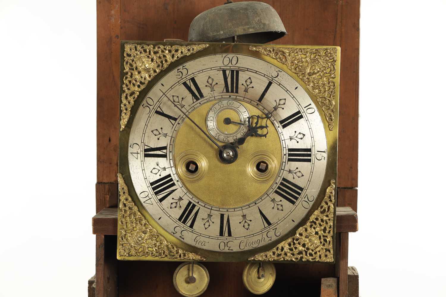 GEROGE CLOUGH, AN EARLY 18TH CENTURY 10” BRASS DIAL EIGHT-DAY YEW WOOD LONGCASE CLOCK - Image 3 of 6