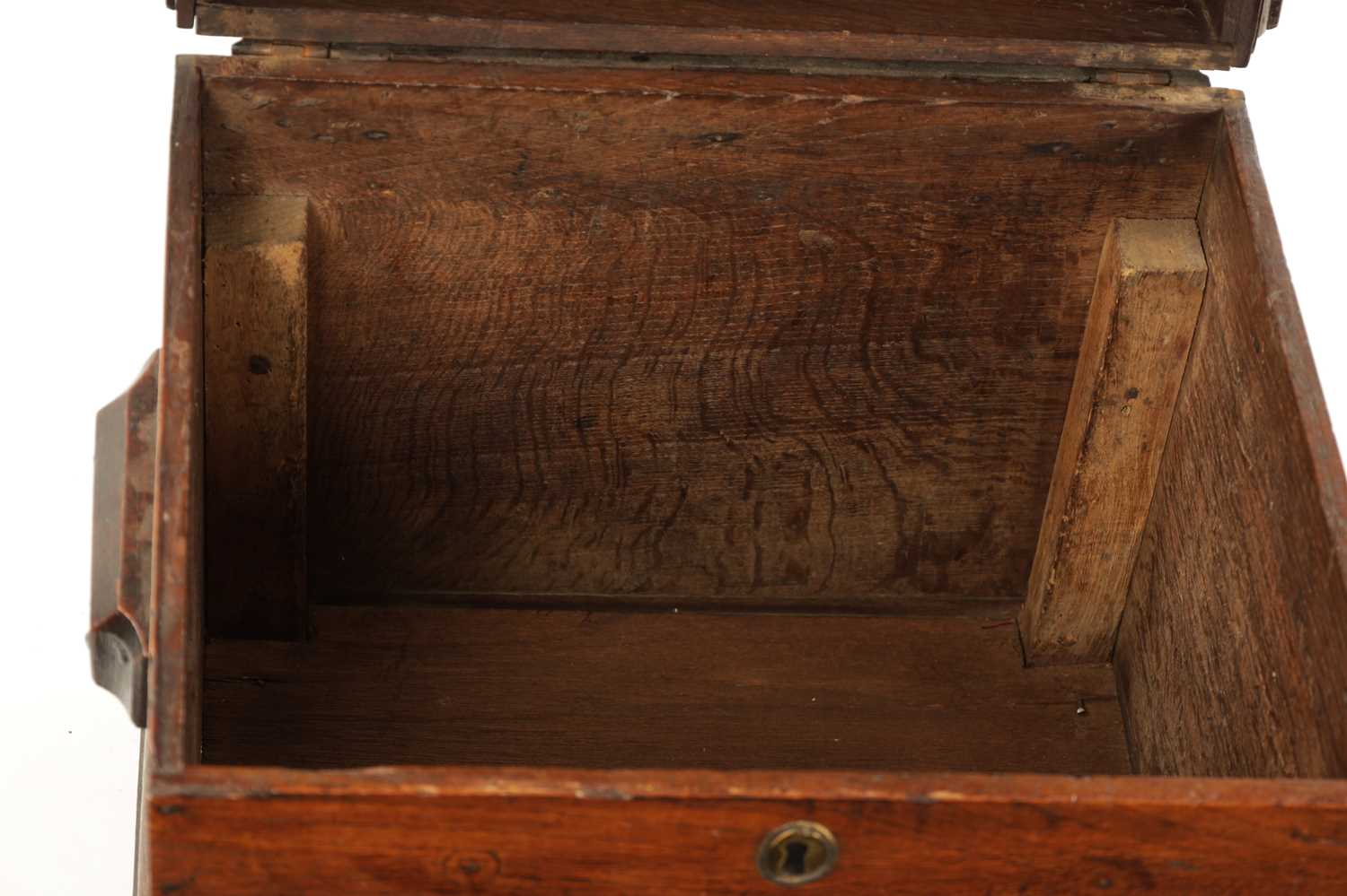 A QUEEN ANNE OAK BOX STOOL - Image 7 of 7