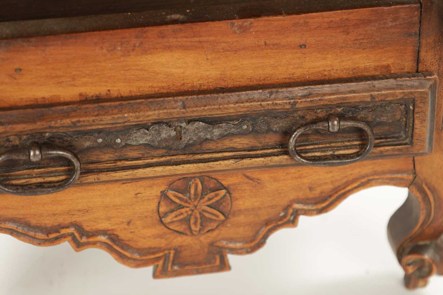 AN 18TH CENTURY FRUITWOOD MINIATURE ARMOIRE - Image 4 of 11