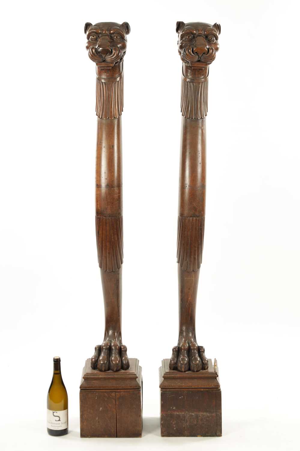 A PAIR OF STYLISH REGENCY MAHOGANY COLUMNS IN THE STYLE OF THOMAS HOPE - Image 2 of 8