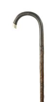 A 19TH CENTURY LEATHER COVERED SWORD STICK