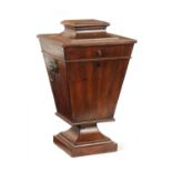 AN UNUSUAL REGENCY MAHOGANY KNIFE BOX