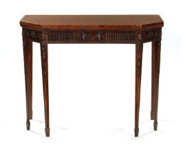 A LATE GEORGIAN ADAM-STYLE MAHOGANY CARD TABLE