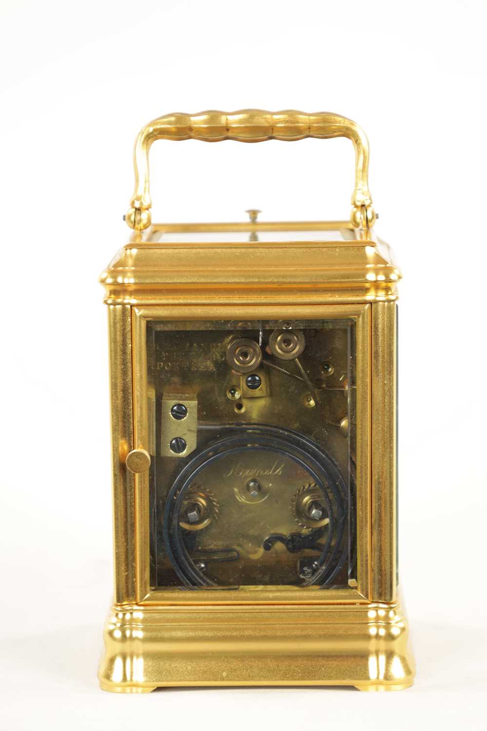 A LATE 19TH CENTURY FRENCH GORGE-CASED QUARTER CHIMING/REPEATING CARRIAGE CLOCK - Image 7 of 9