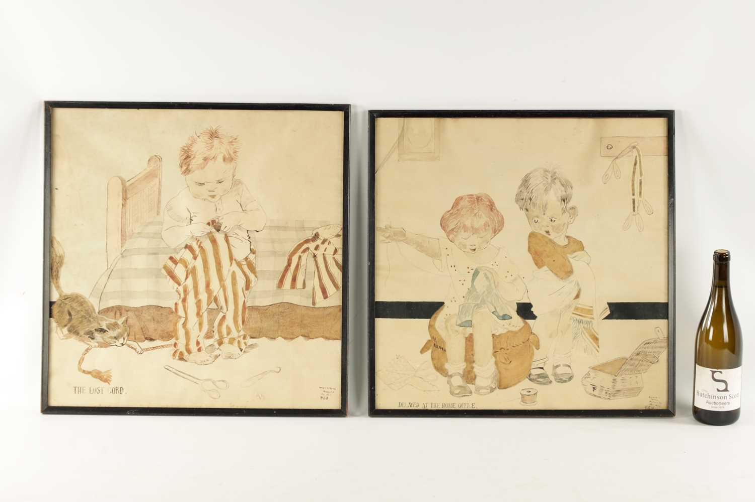 A PAIR OF EARLY 20TH CENTURY WATERCOLOURS OF CHILDREN - Image 2 of 10