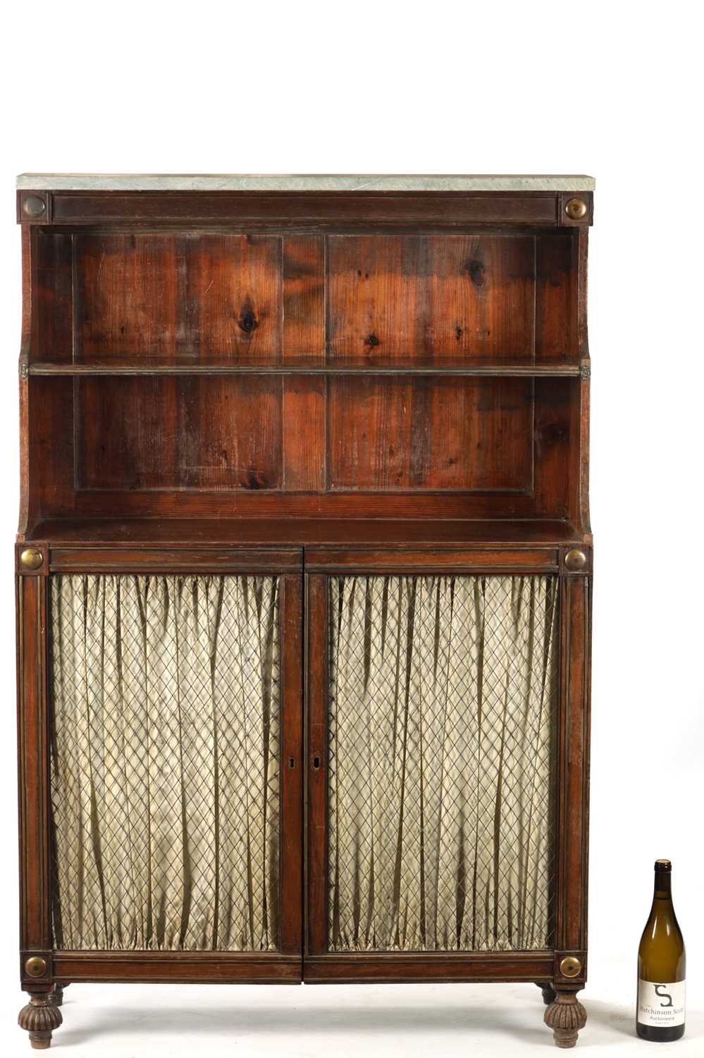 A REGENCY MAHOGANY BRASS INLAID SIDE CABINET - Image 2 of 6