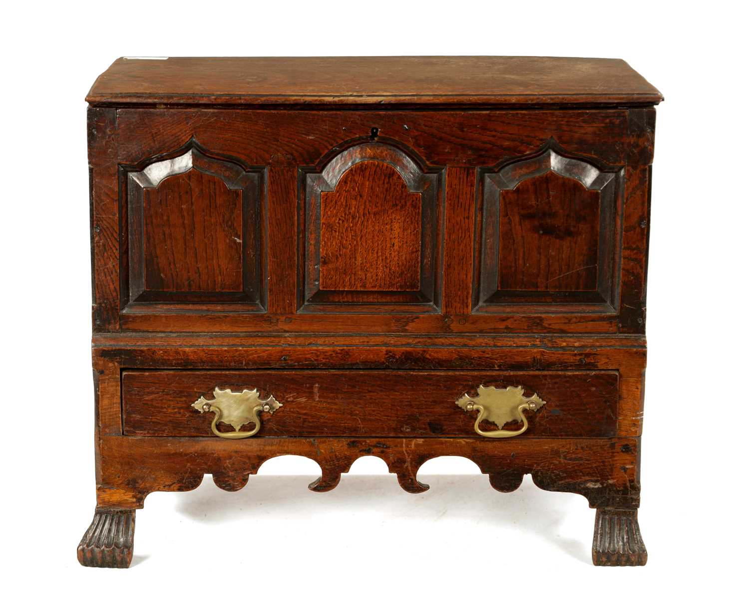 A MID 18TH CENTURY OAK WELSH COFFER BACH