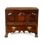 A MID 18TH CENTURY OAK WELSH COFFER BACH