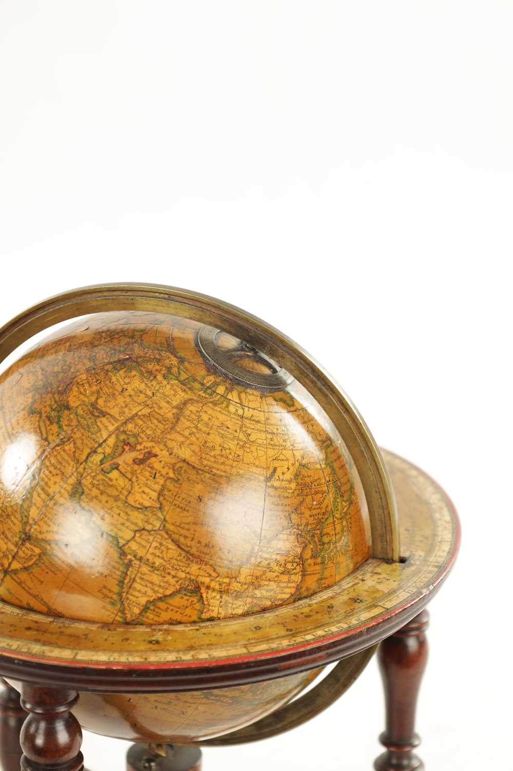 A RARE PAIR OF SMALL REGENCY J & W NEWTON GLOBES - Image 9 of 19