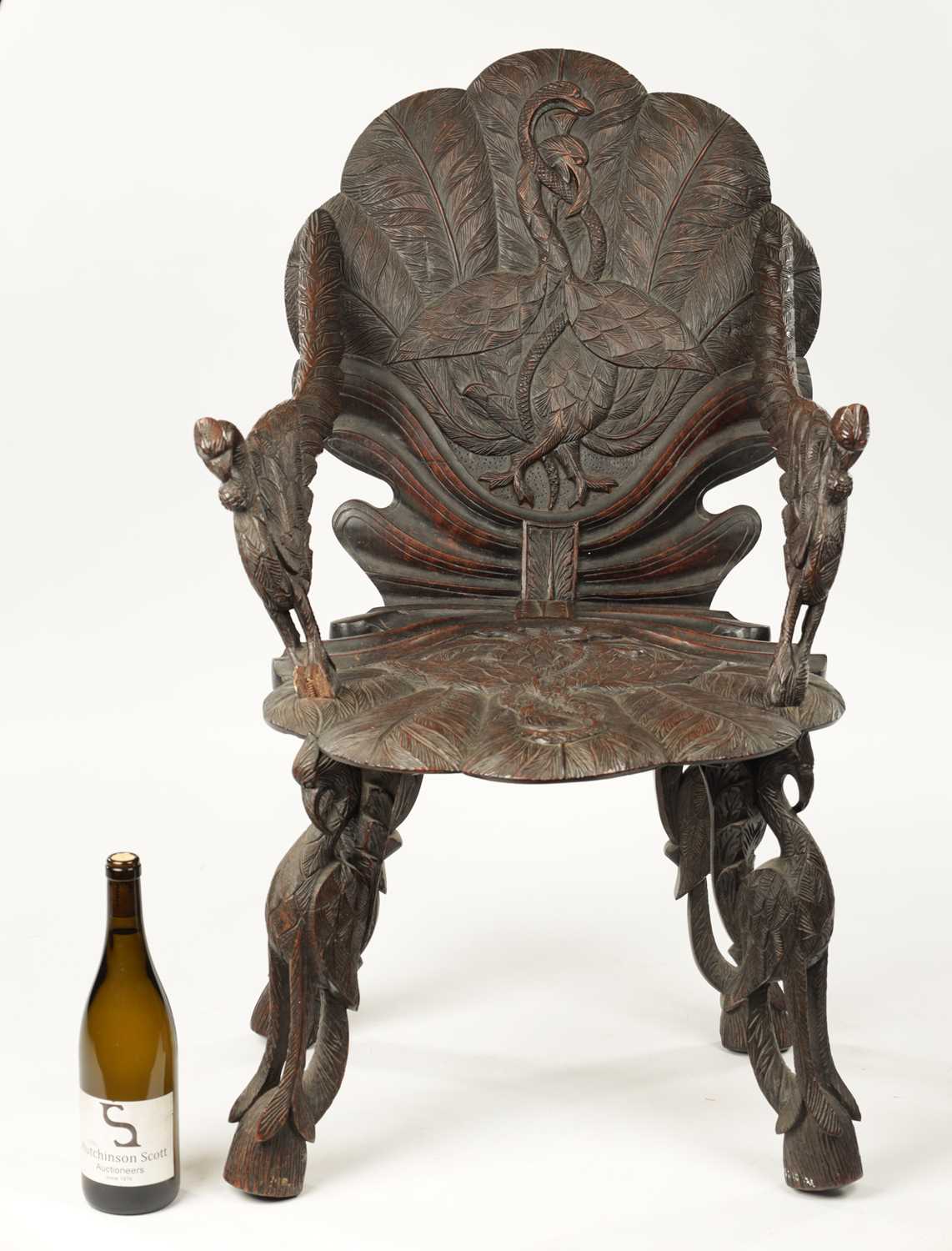 A 19TH CENTURY ANGLO-INDIAN CARVED HARDWOOD ARMCHAIR - Image 9 of 11