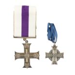 A MILITARY CROSS MEDAL AND A CANADIAN MEMORIAL CROSS