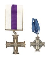 A MILITARY CROSS MEDAL AND A CANADIAN MEMORIAL CROSS