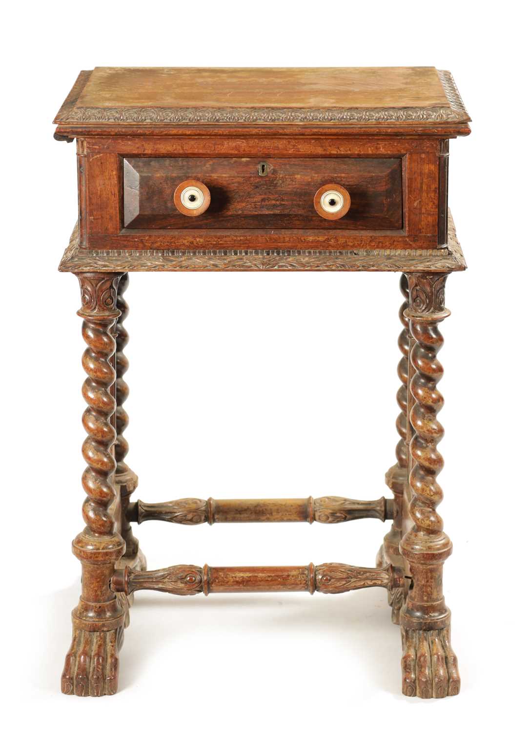 A WILLIAM IV COLONIAL INDIAN PADOUK WOOD WORK TABLE