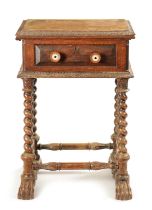 A WILLIAM IV COLONIAL INDIAN PADOUK WOOD WORK TABLE