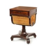 GILLOWS LANCASTER. A WILLIAM IV ROSEWOOD WORK/WRITING TABLE