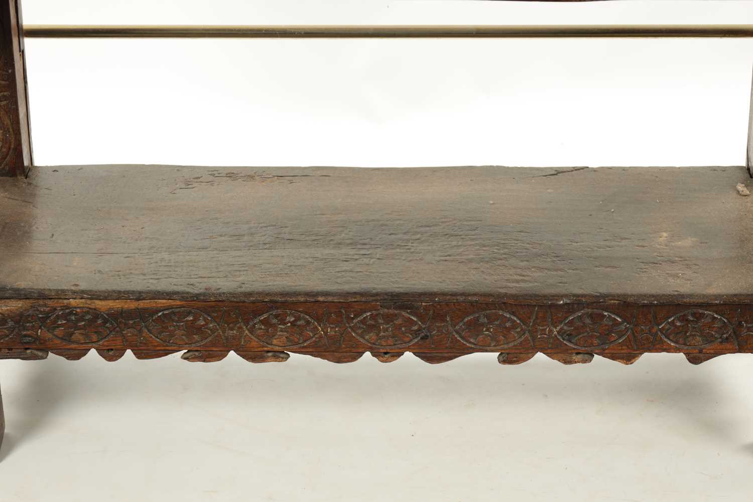 A 17TH CENTURY CARVED OAK BUFFET - Image 2 of 9