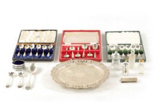 A COLLECTION OF 19TH CENTURY SILVER ITEMS
