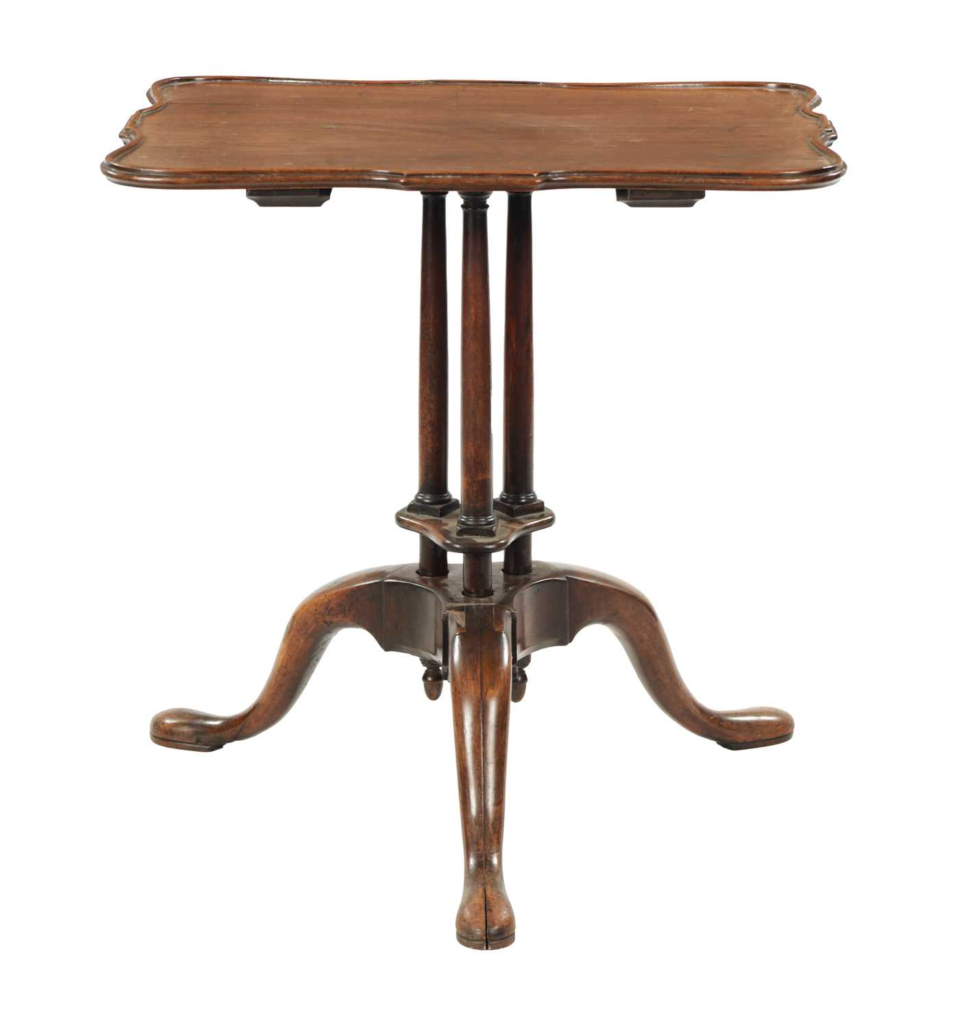 A RARE GEORGE III MAHOGANY METAMORPHIC ADJUSTABLE OCCASIONAL TABLE