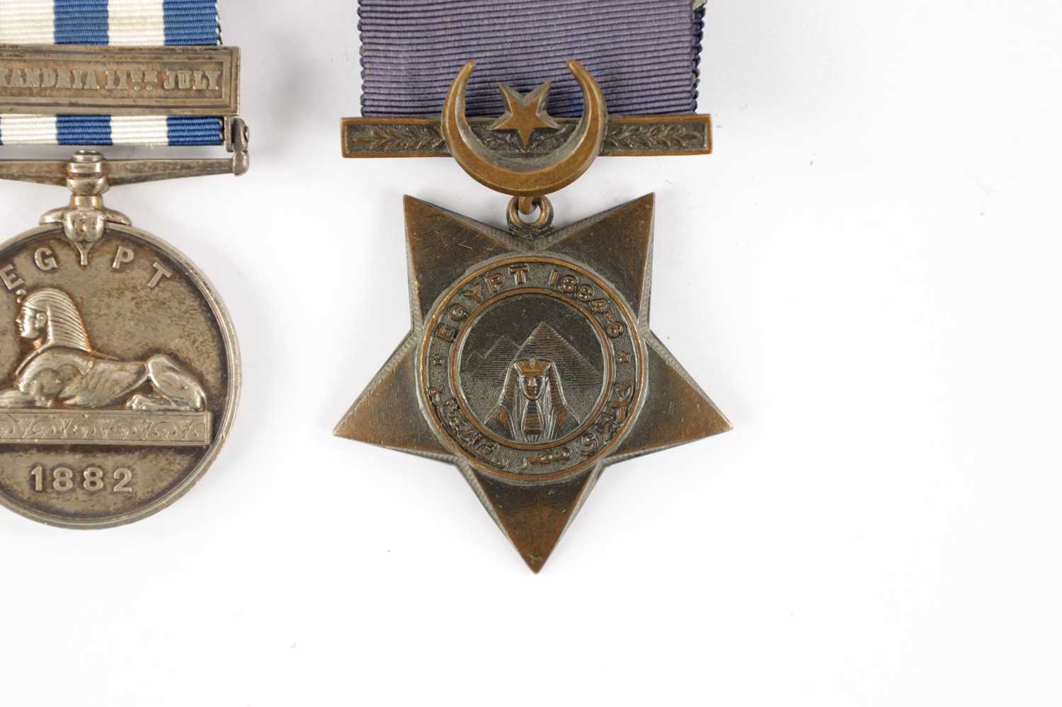 EGYPT AND SUDAN 1882-89 MEDAL AND A KHEDIVE STAR 1884-6 - Image 3 of 7