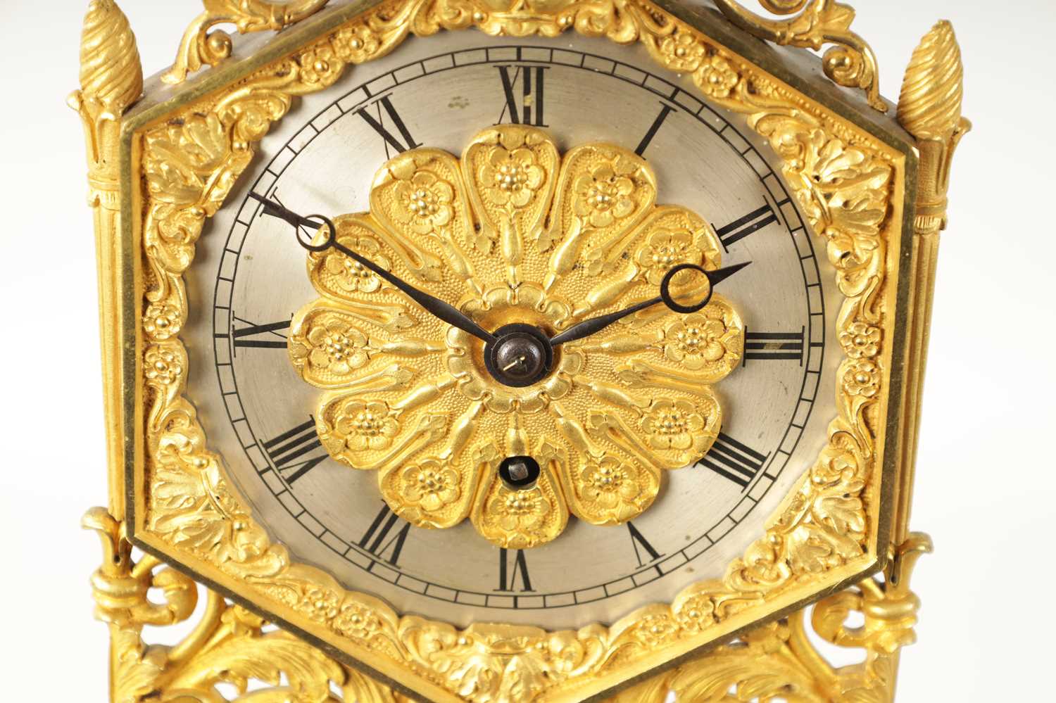 A GOOD LATE REGENCY FRENCH BRONZE AND ORMOLU AUTOMATION MANTEL CLOCK BY ROBERT PARIS NO.827 - Image 3 of 10